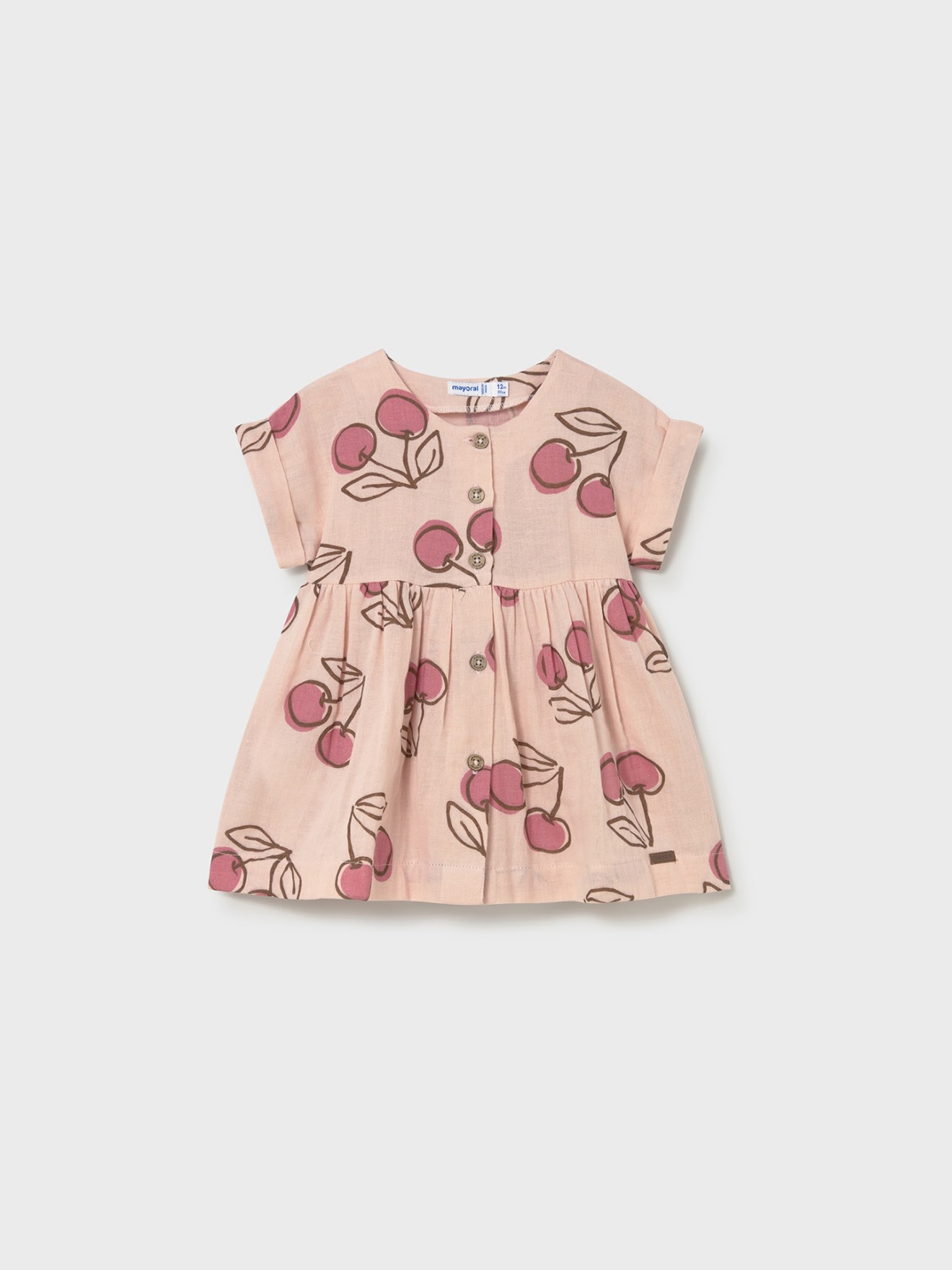 Vestido de Manga Curta com Estampado