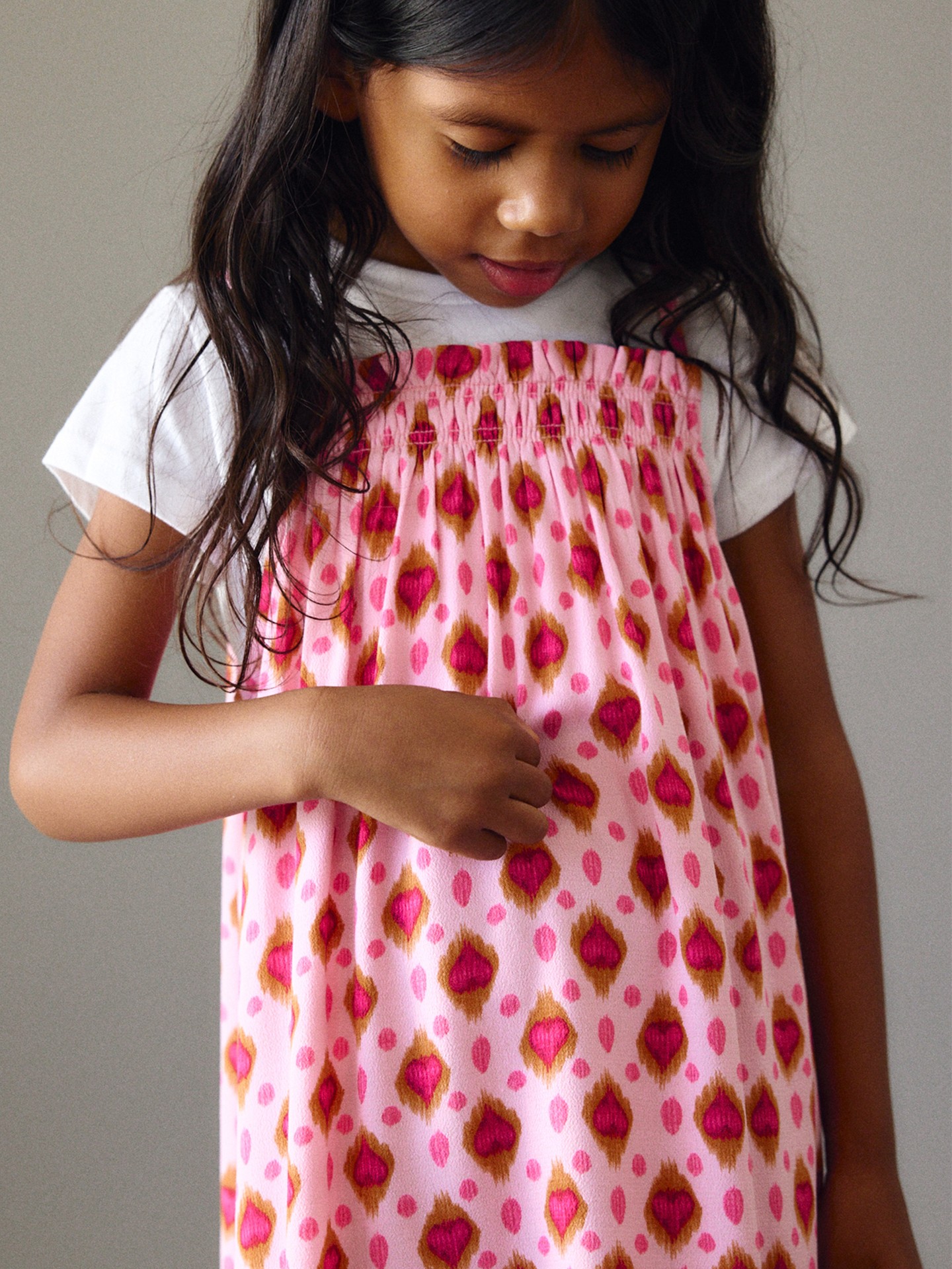 Vestido Combinado com Estampado