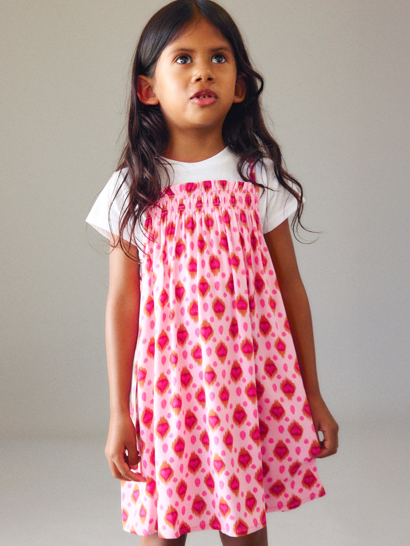 Vestido Combinado com Estampado