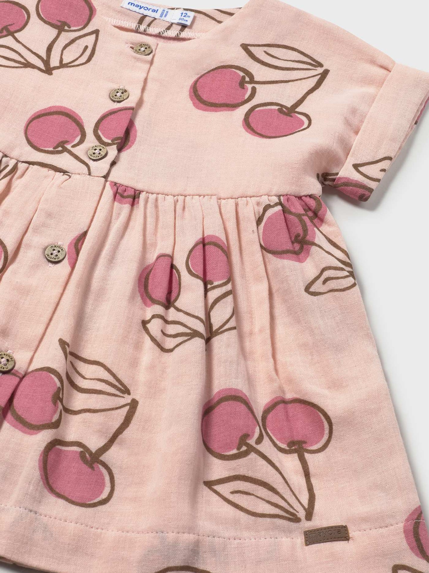 Vestido de Manga Curta com Estampado