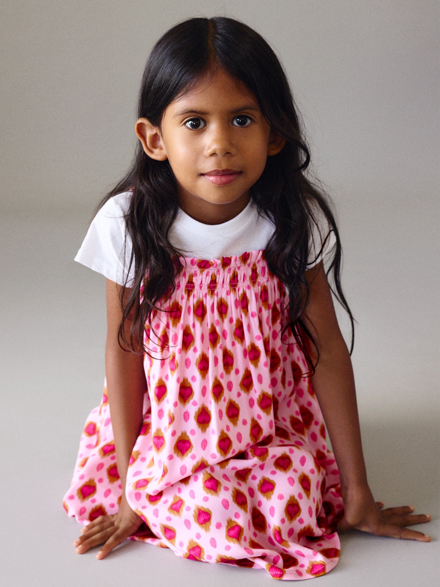 Vestido Combinado com Estampado