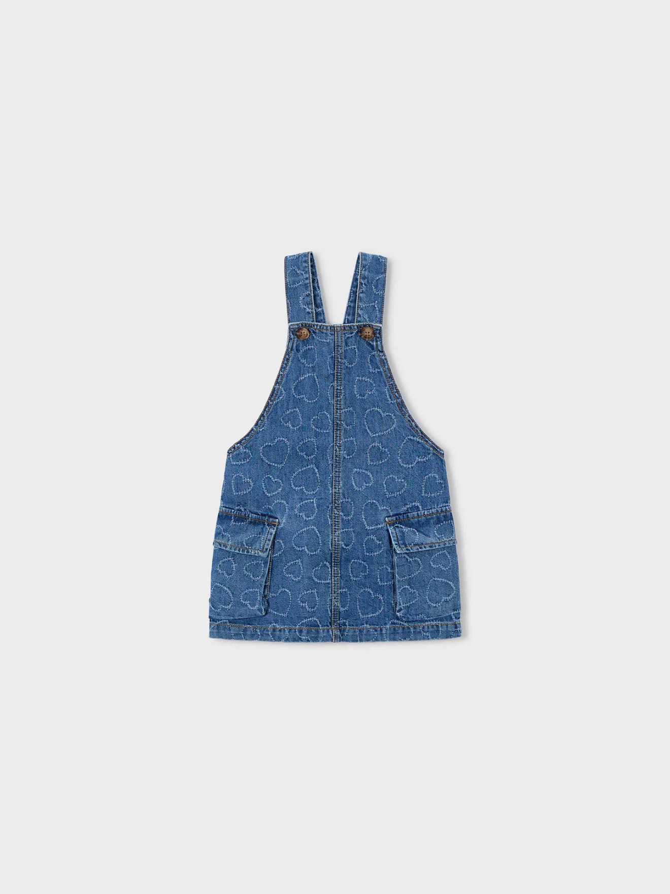 Saia Jardineira de Ganga com Padrão