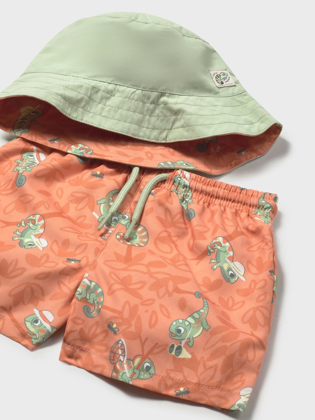Conjunto de Calções de Banho e Chapéu Bucket