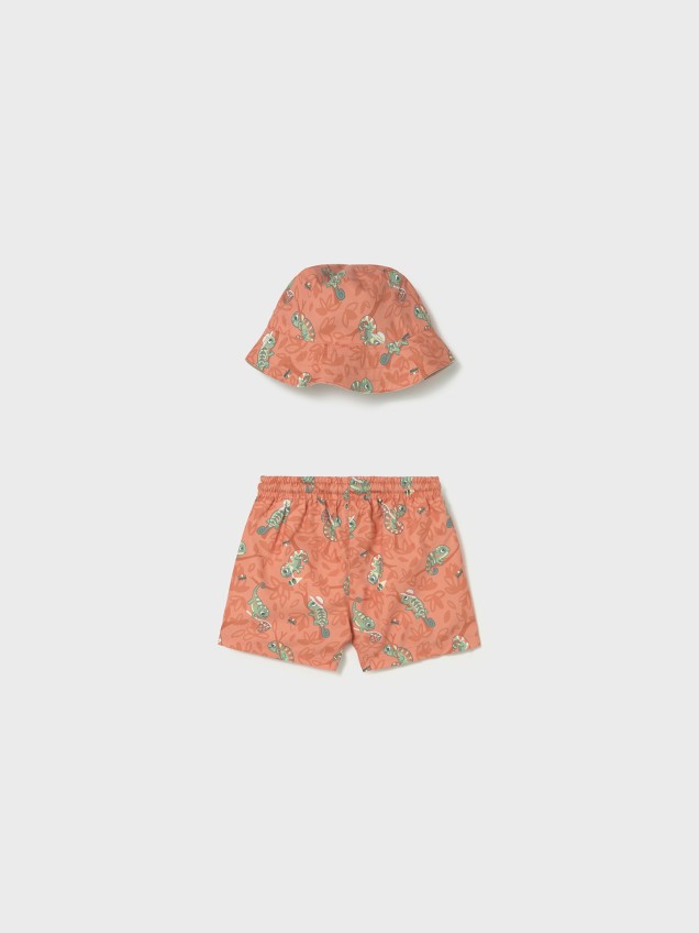 Conjunto de Calções de Banho e Chapéu Bucket