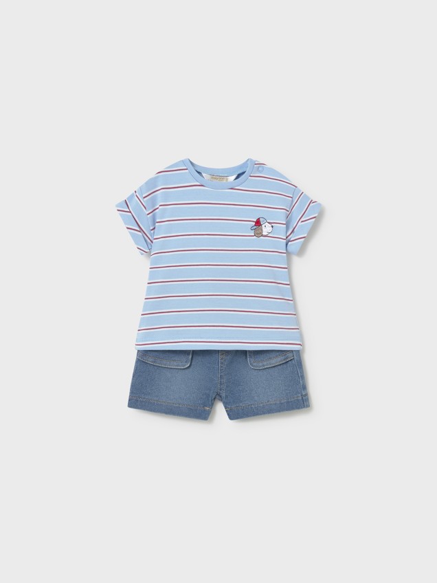 Conjunto de T-shirt e Calção de Ganga