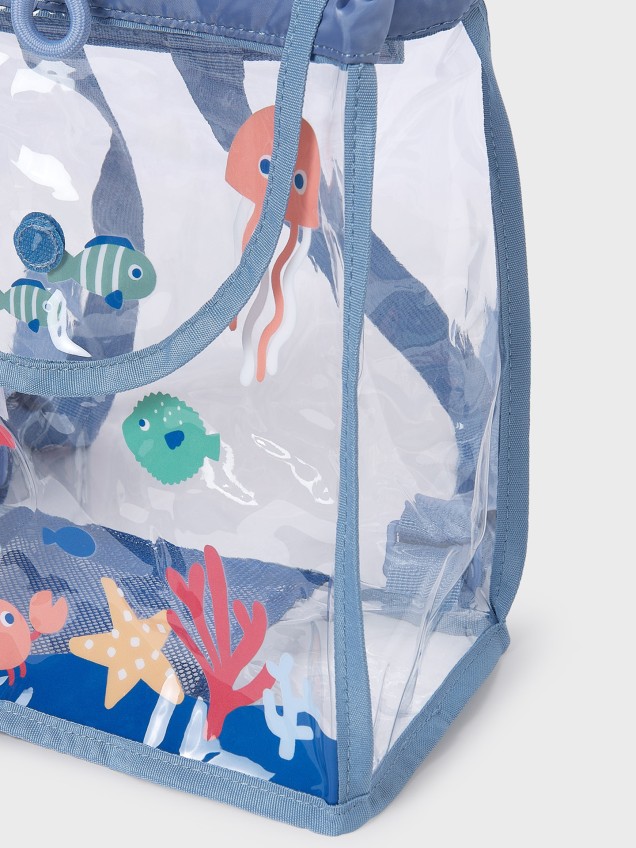 Mala de Praia Transparente com Estampado