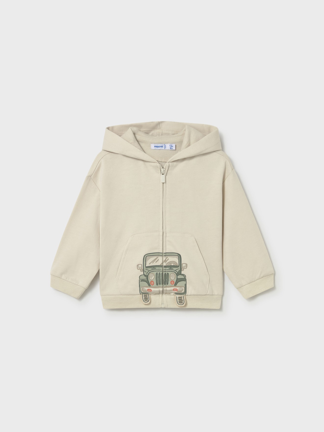 Casaco com Capuz e Estampado