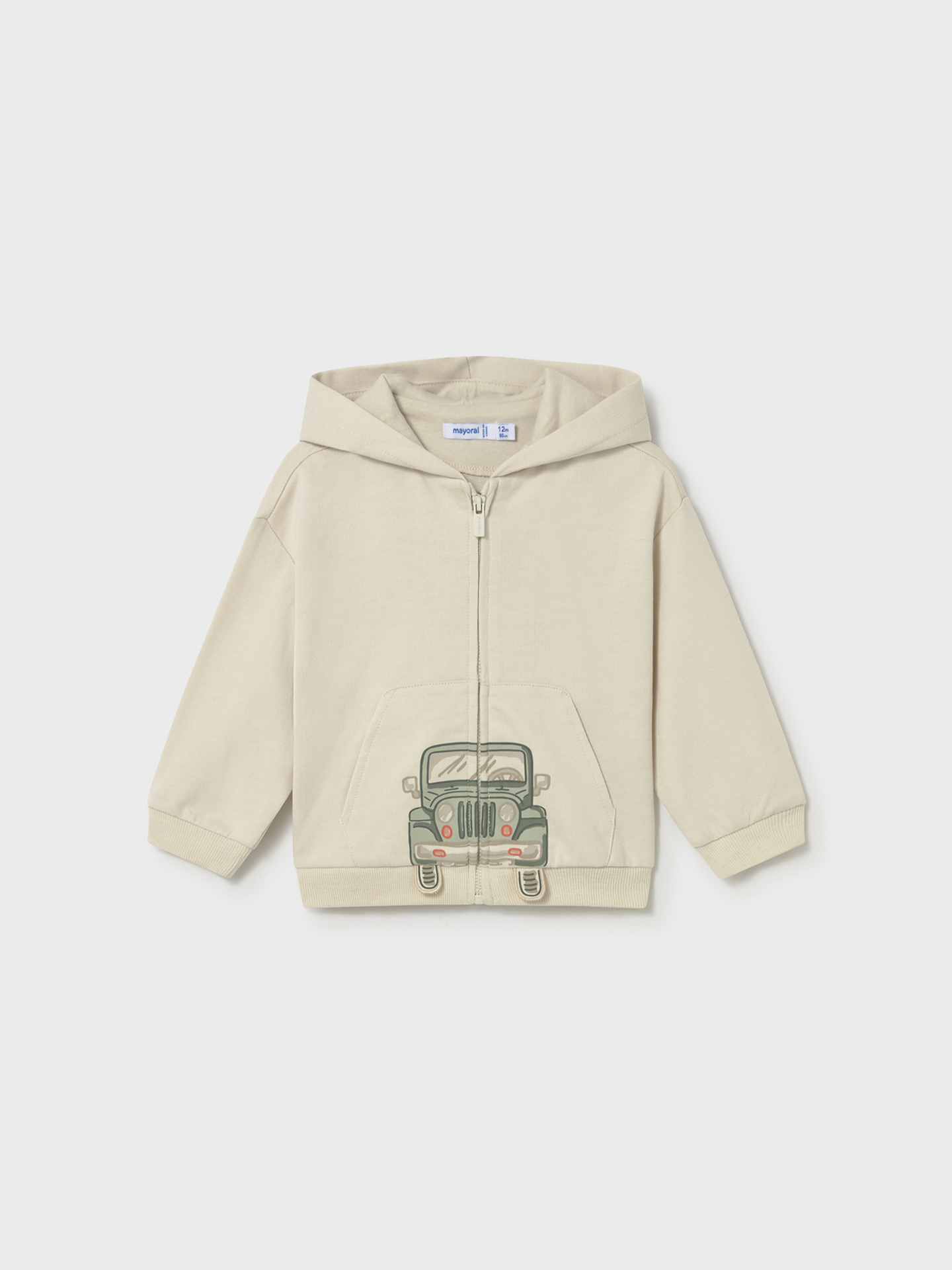 Casaco com Capuz e Estampado