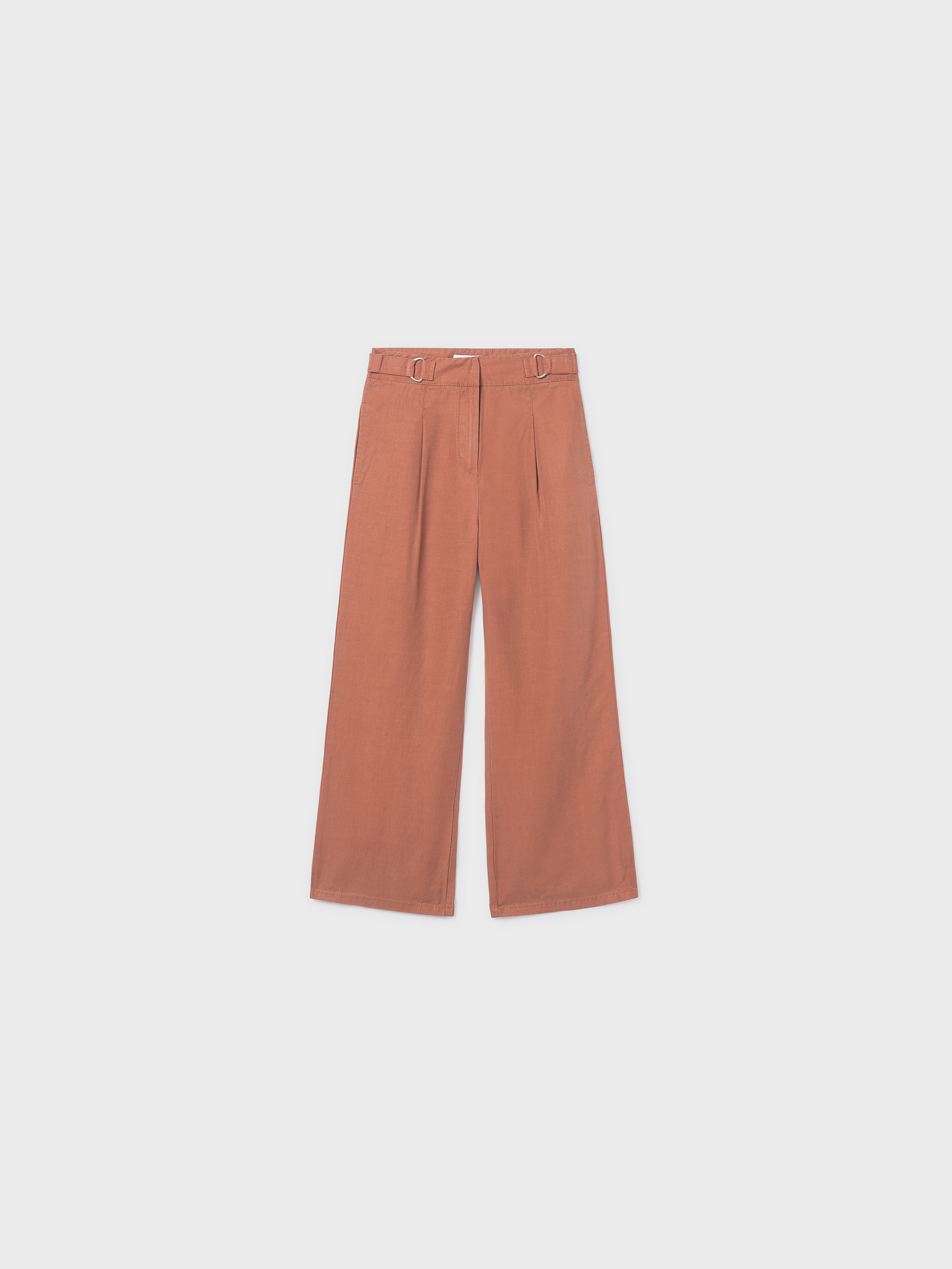 Calças de Perna Larga com Pinças