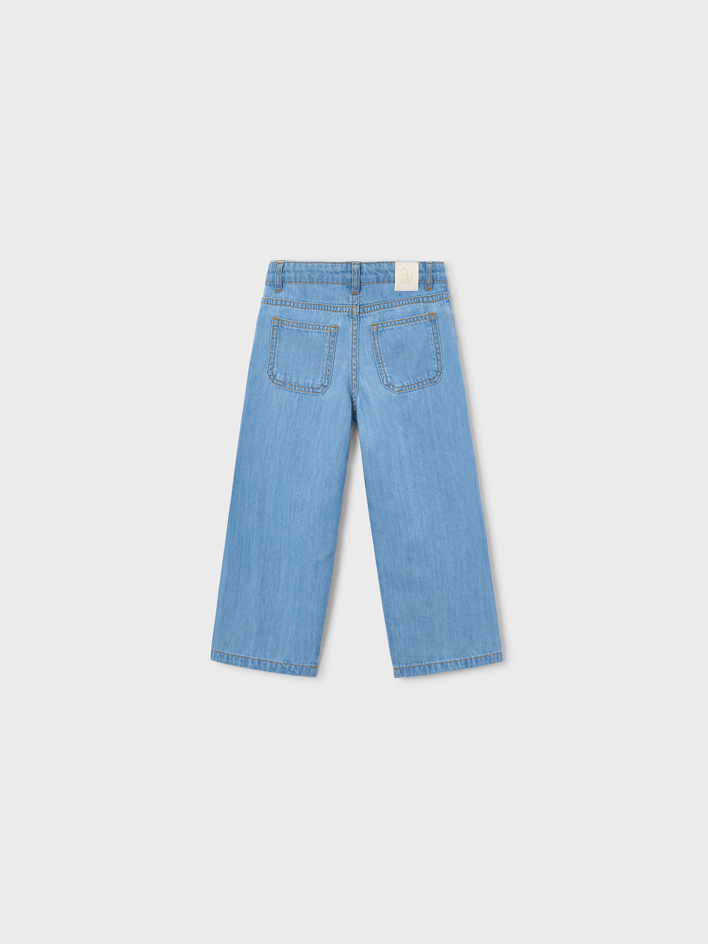 Calças de Ganga Fluidas de Perna Larga