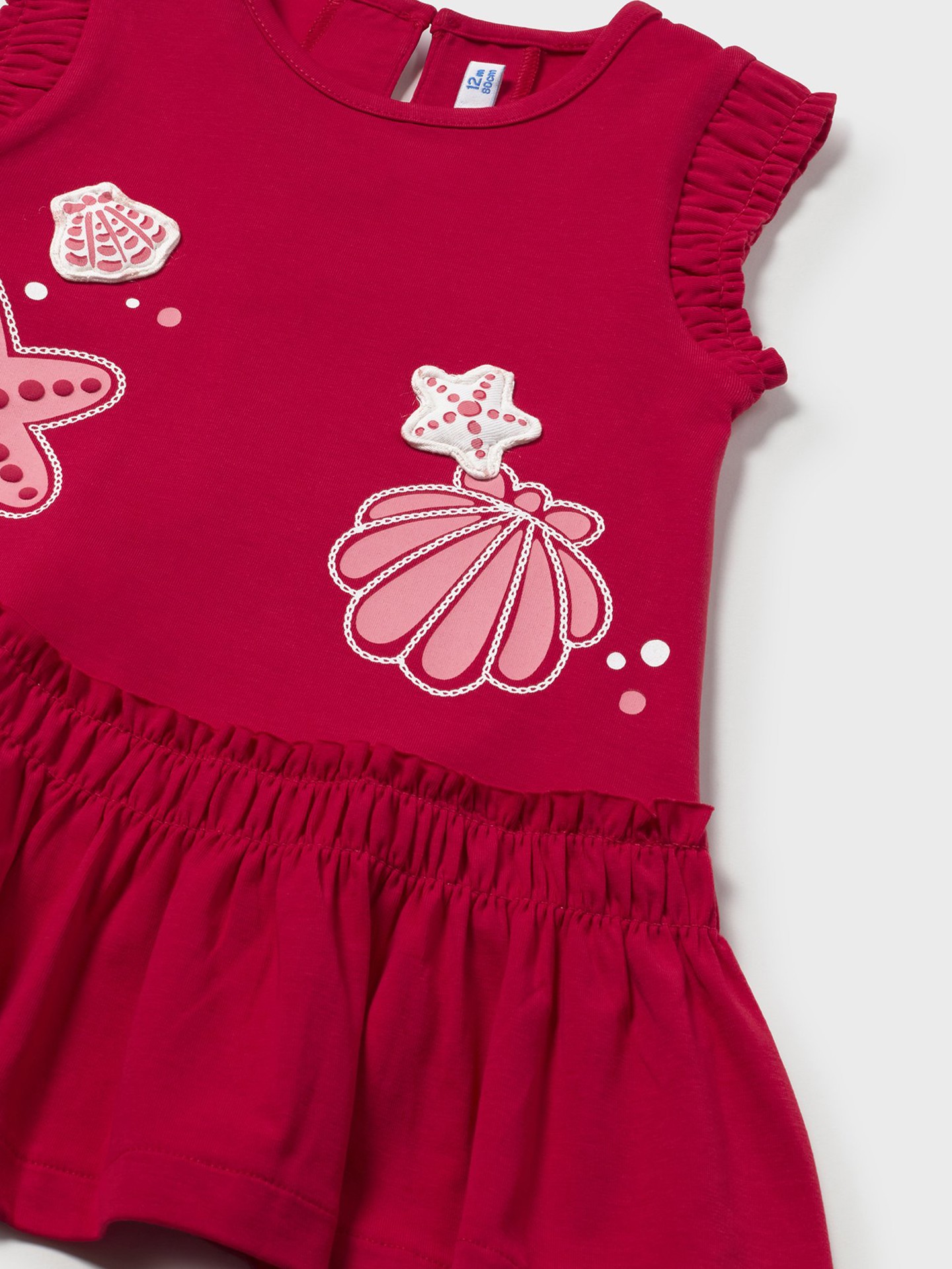 Vestido sem Mangas com Folhos