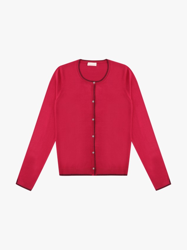 Casaco de Malha com Bot�es Joia