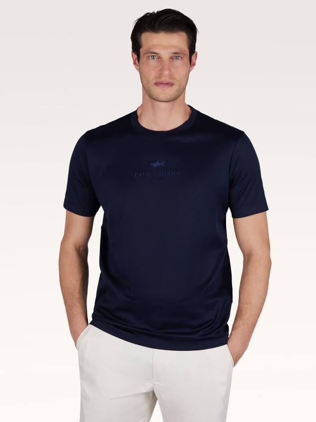T-shirt com Logótipo Bordado
