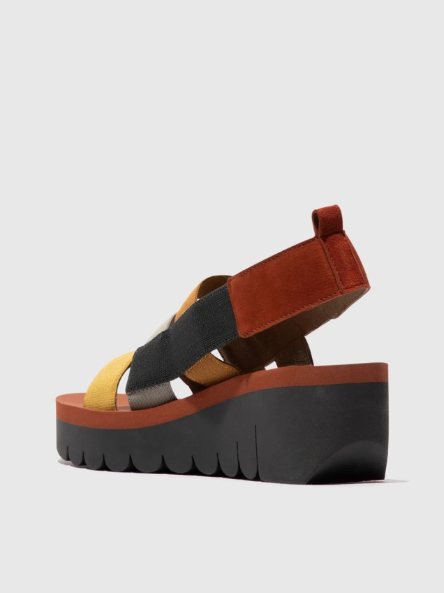 Sandálias de Plataforma Yere em Pele