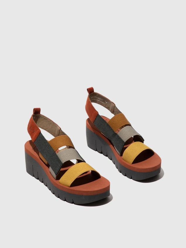 Sandálias de Plataforma Yere em Pele