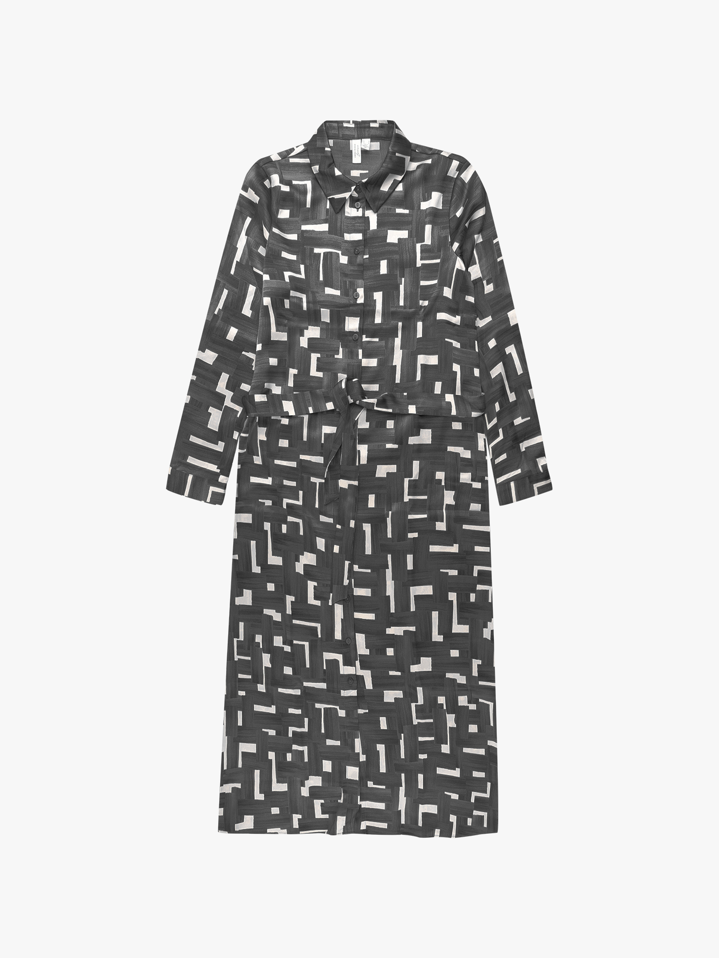 Vestido Camiseiro Midi com Padrão