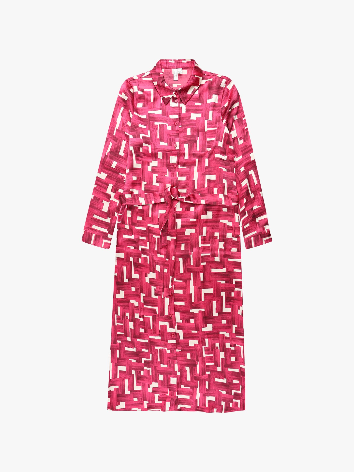 Vestido Camiseiro Midi com Padrão