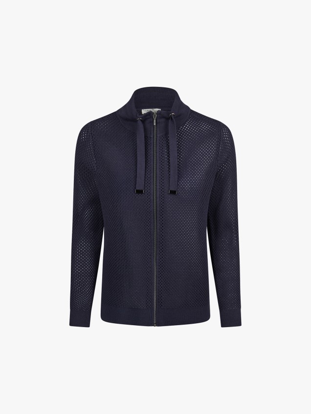 Casaco de Malha Perfurada