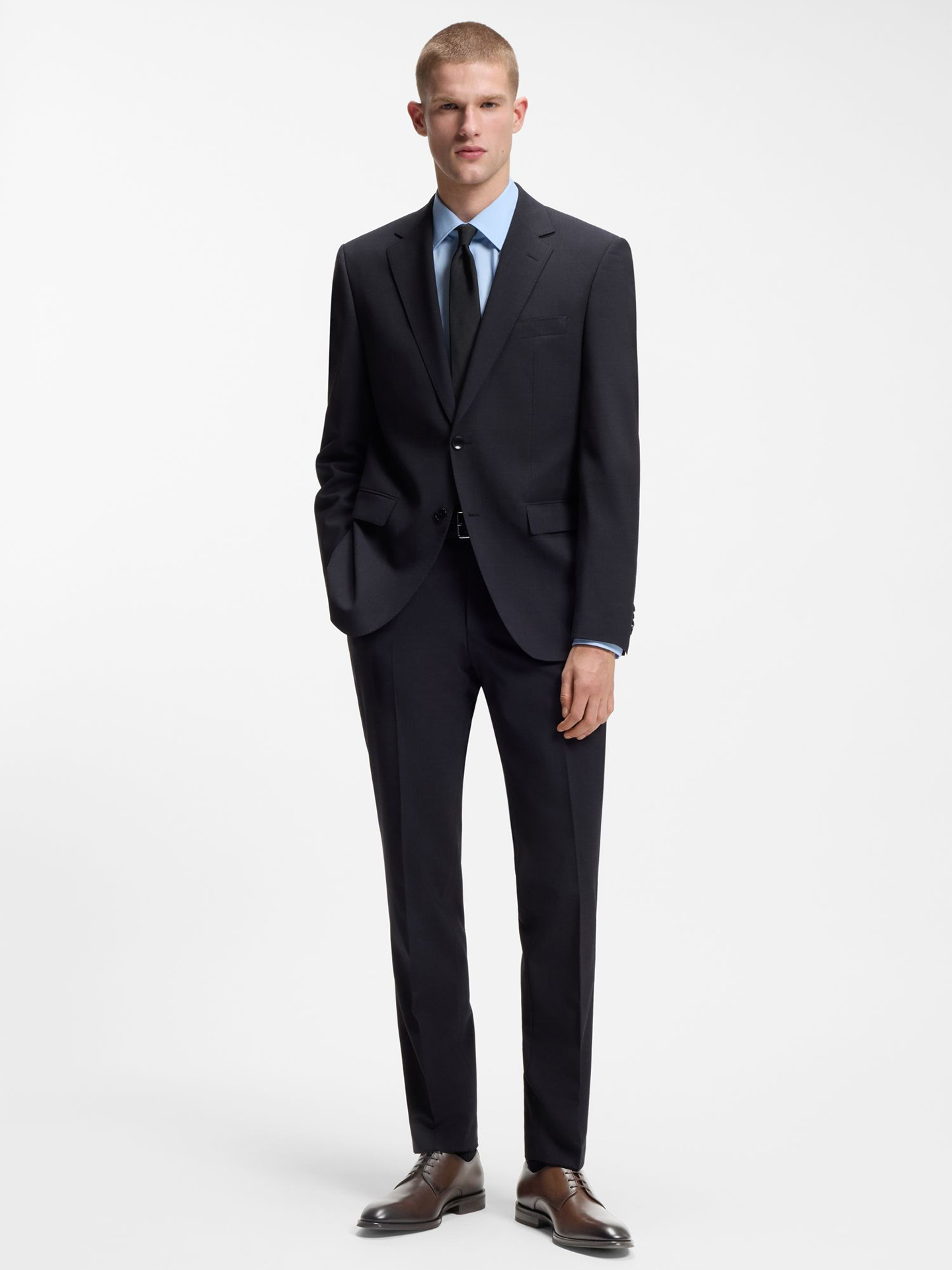 Sapatos Derby em Pele