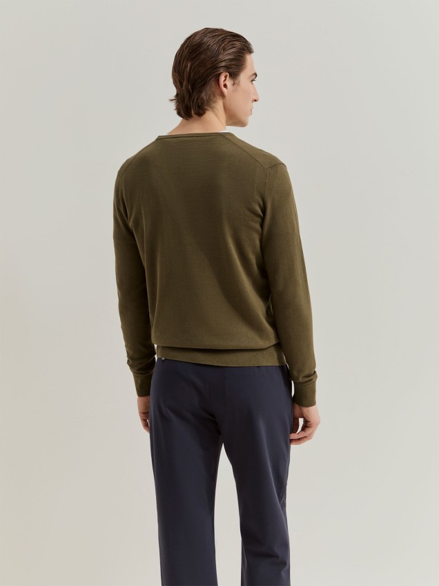 Camisola de Malha com Decote em V