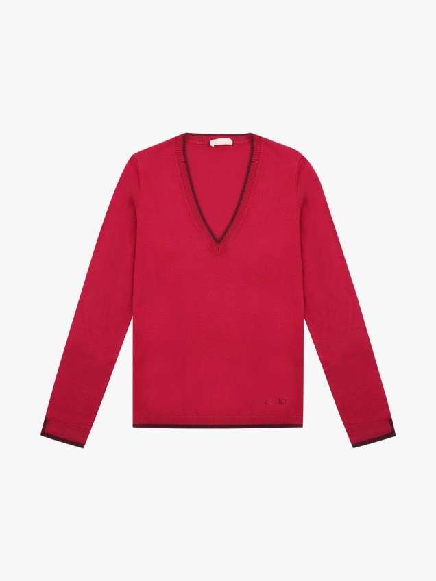 Camisola de Malha com Decote em V