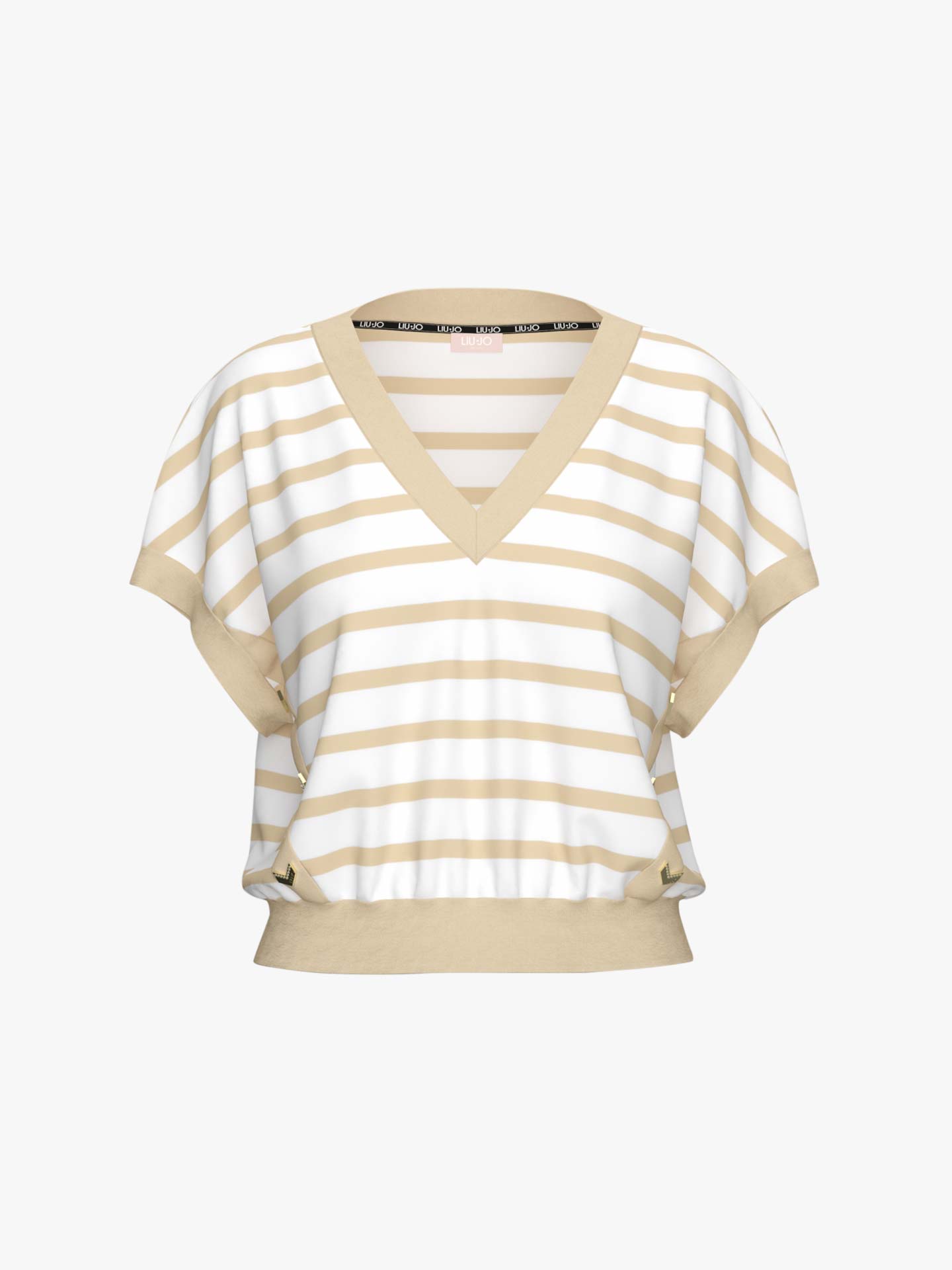 Camisola de Manga Curta �s Riscas