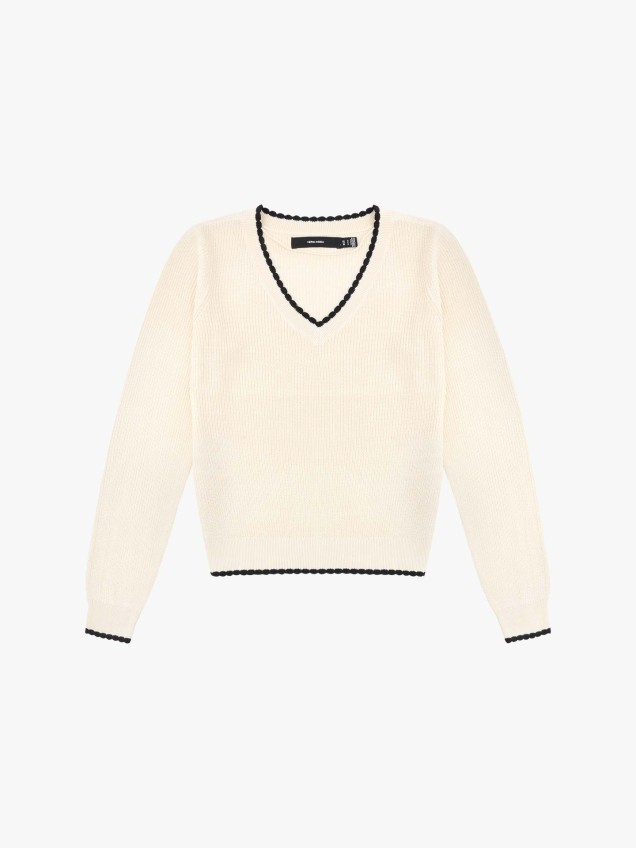 Camisola de Malha com Decote em V