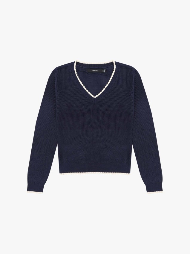 Camisola de Malha com Decote em V