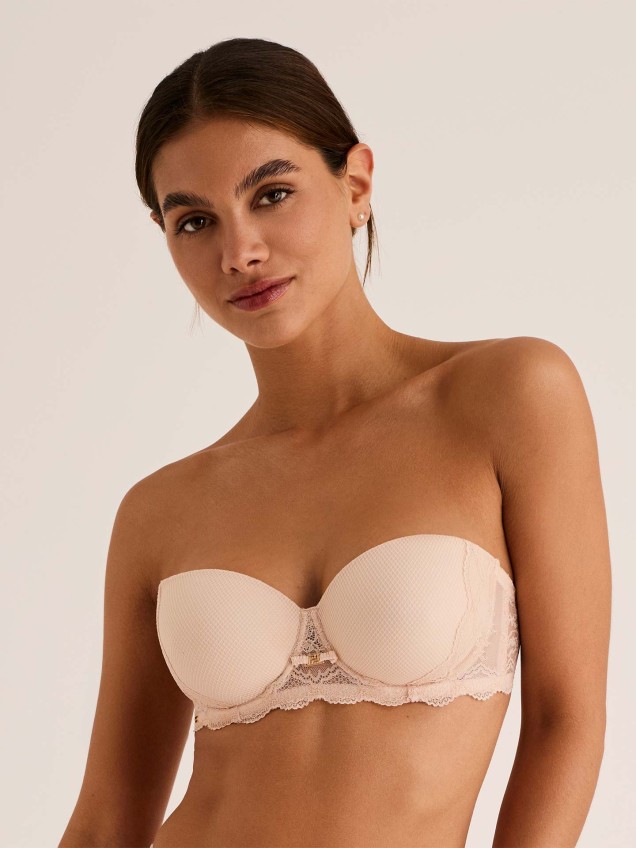 Soutien Cai-Cai de Copa Moldada e Renda