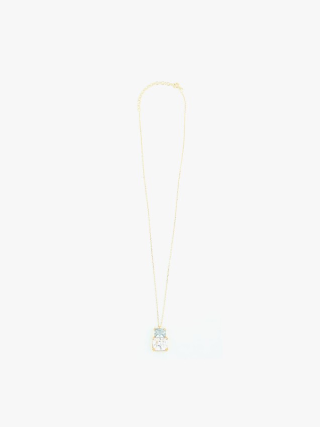 Colar com Pendente de Pedras Retangulares