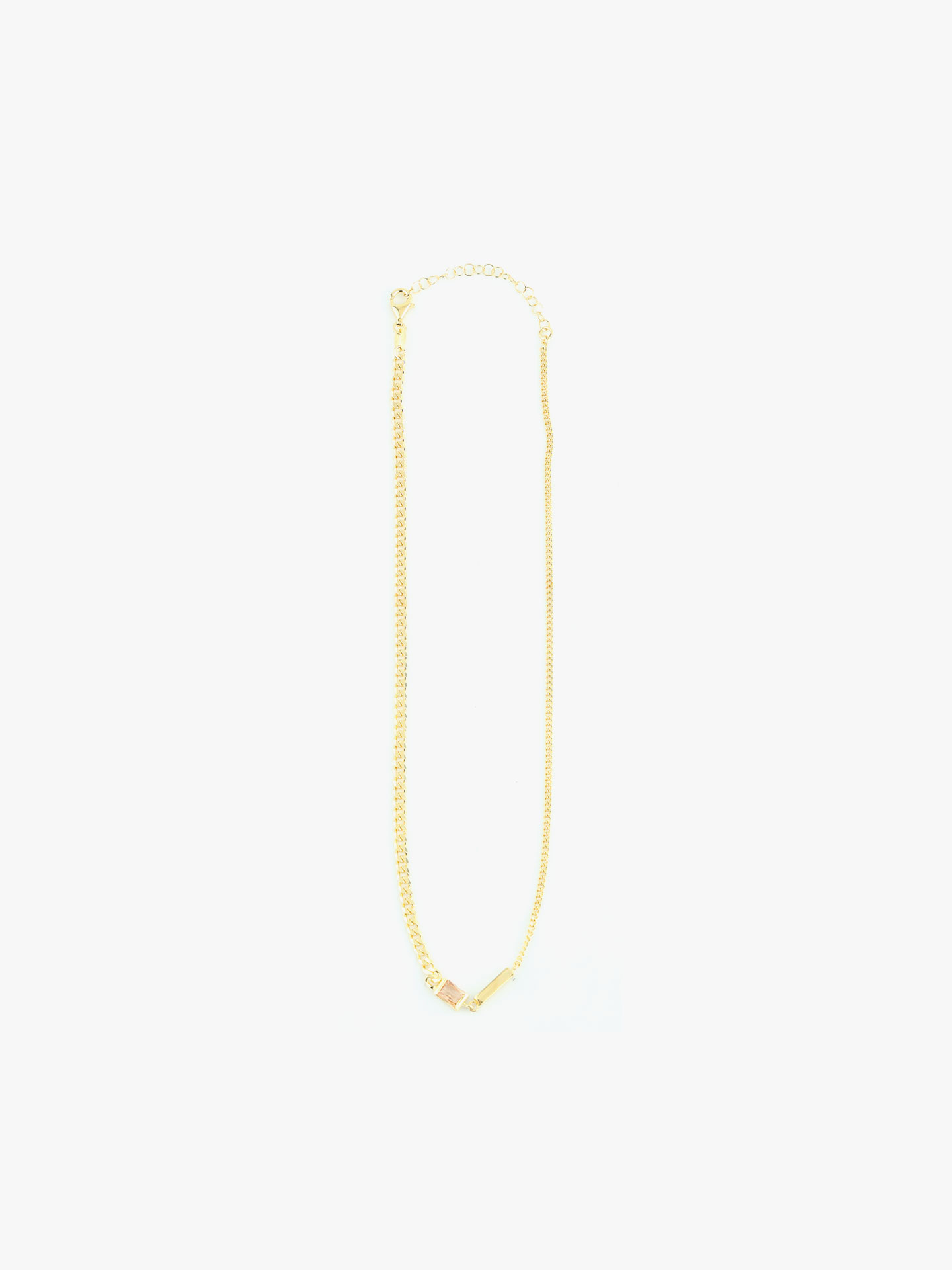 Colar com Corrente Fina e Zirc�nia