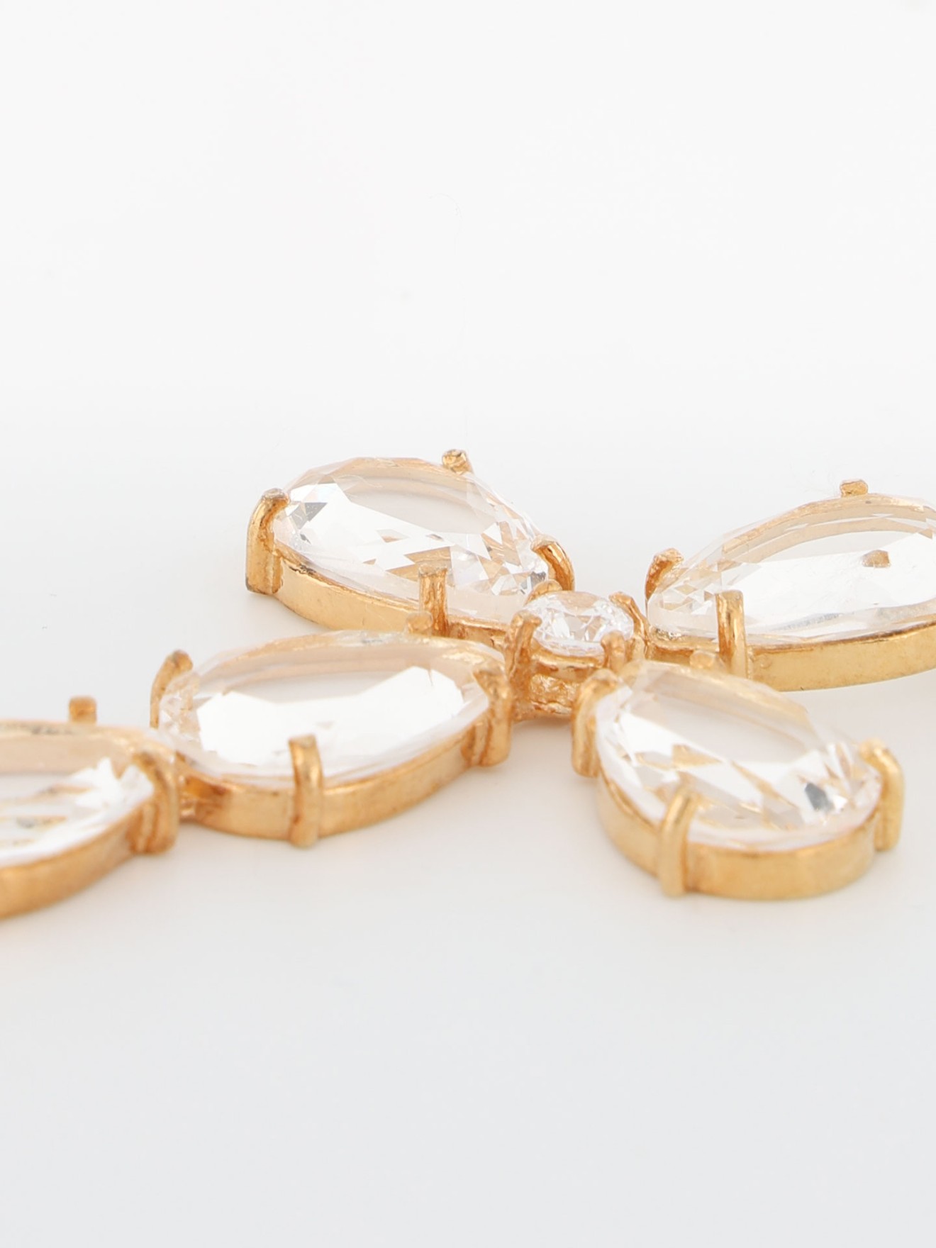 Pingente de Cruz com Pedras Facetadas