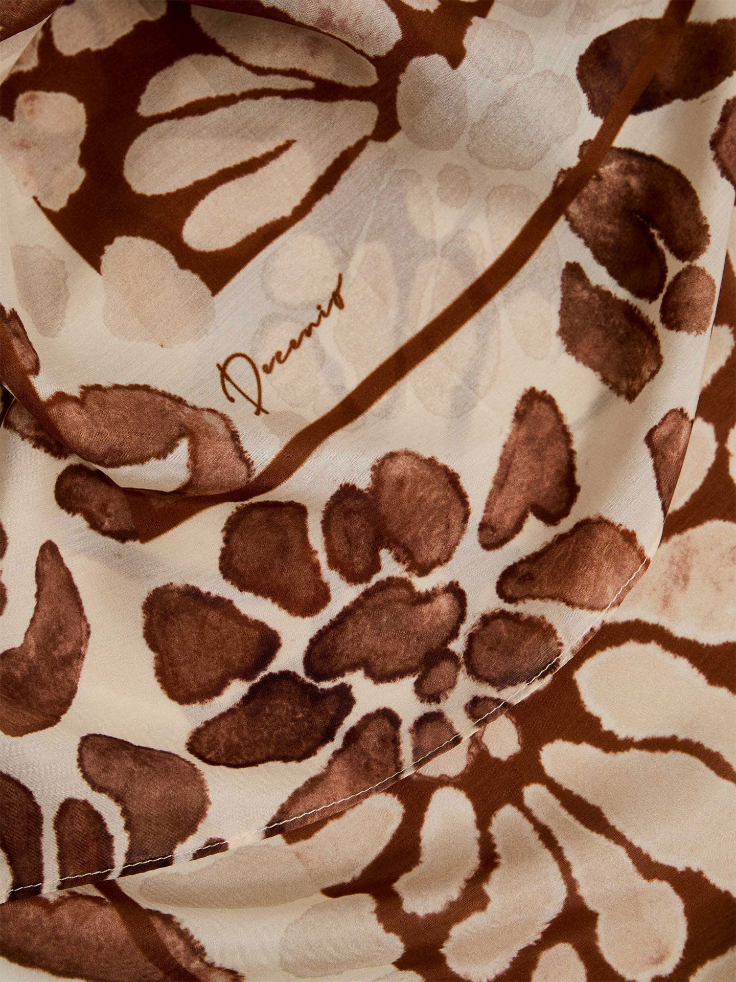 Lenço Quadrado com Estampado Floral