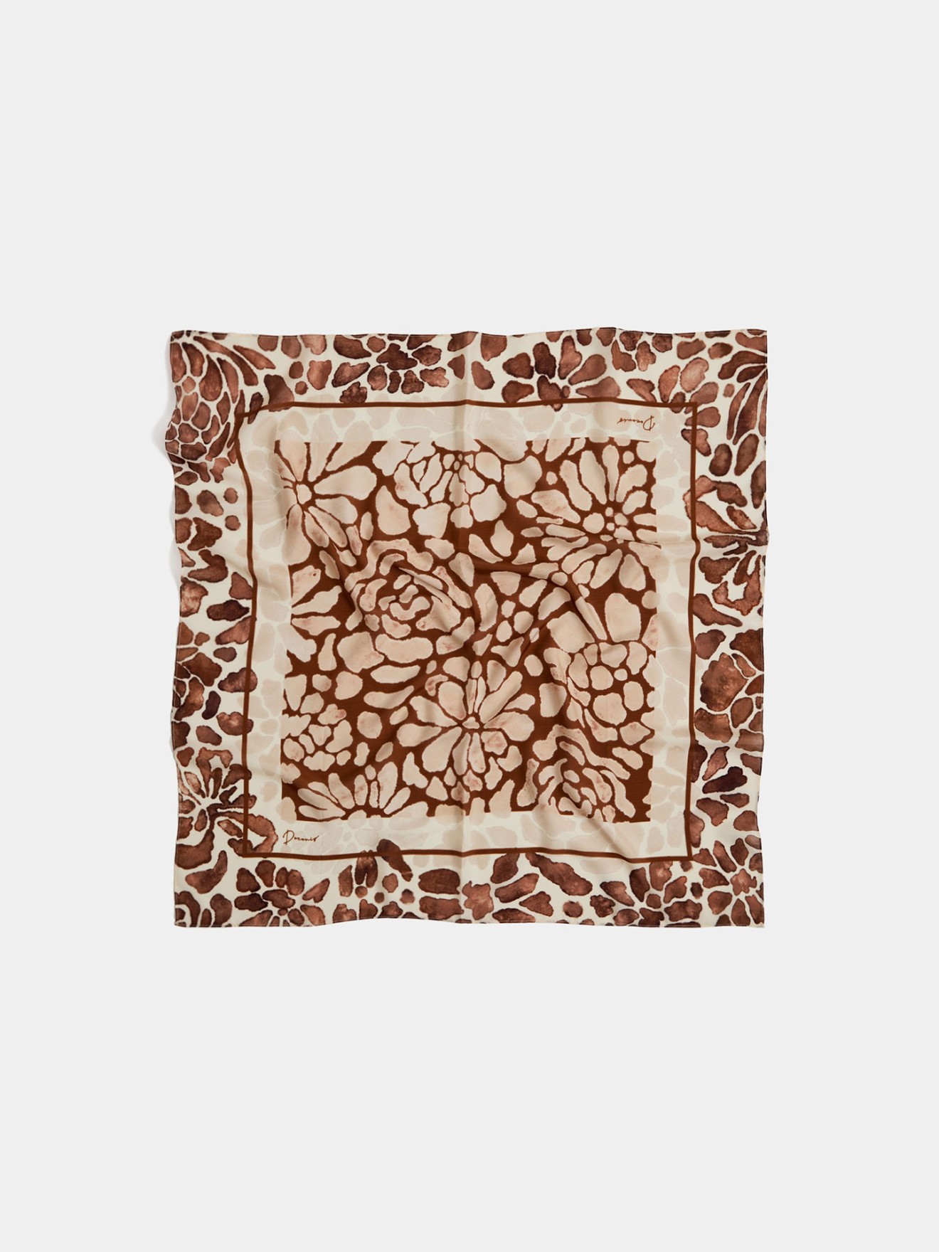 Len�o Quadrado com Estampado Floral