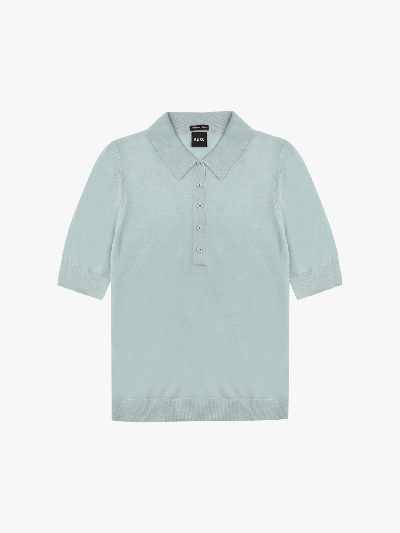 Polo de Manga Curta em Lã