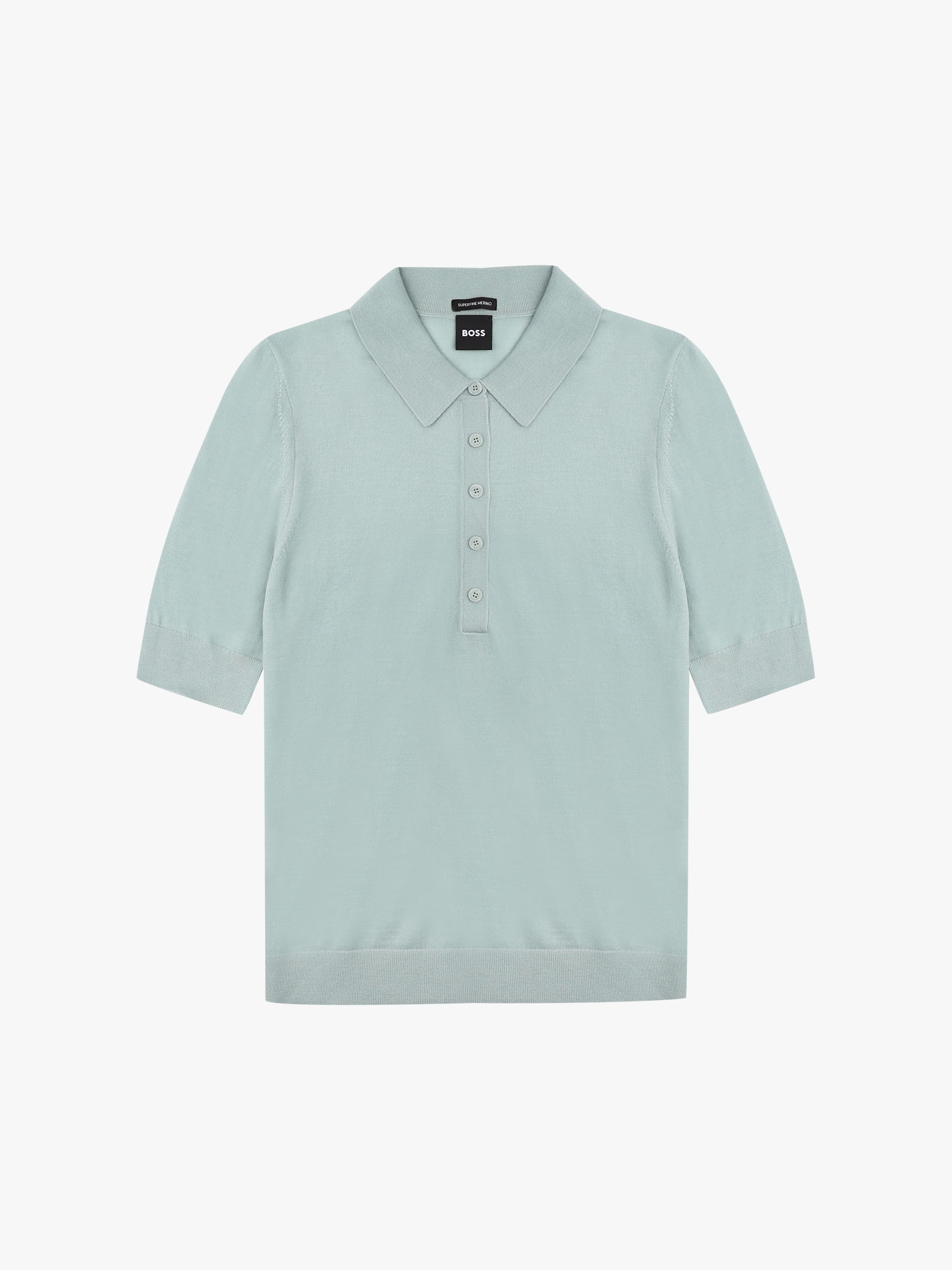 Polo de Manga Curta em Lã