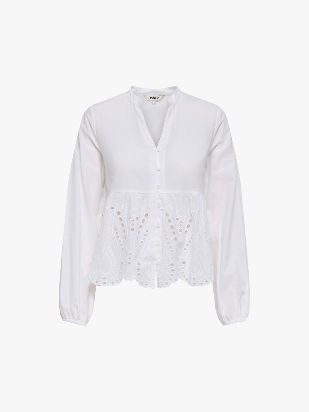 Camisa com Bordado Inglês