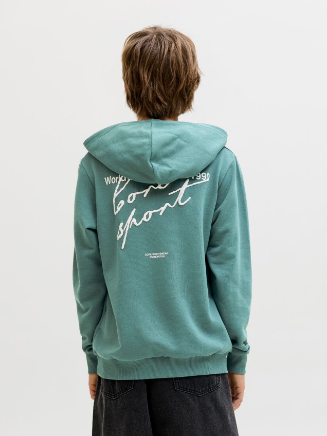 Sweatshirt de Corte Largo com Capuz