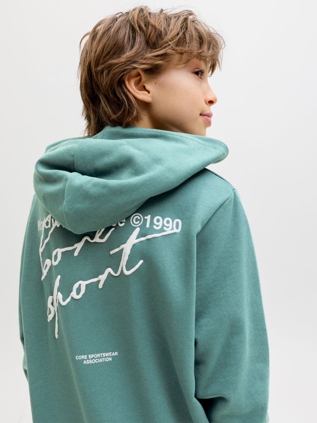 Sweatshirt de Corte Largo com Capuz
