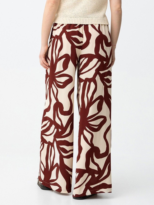 Calças Fluidas de Perna Larga