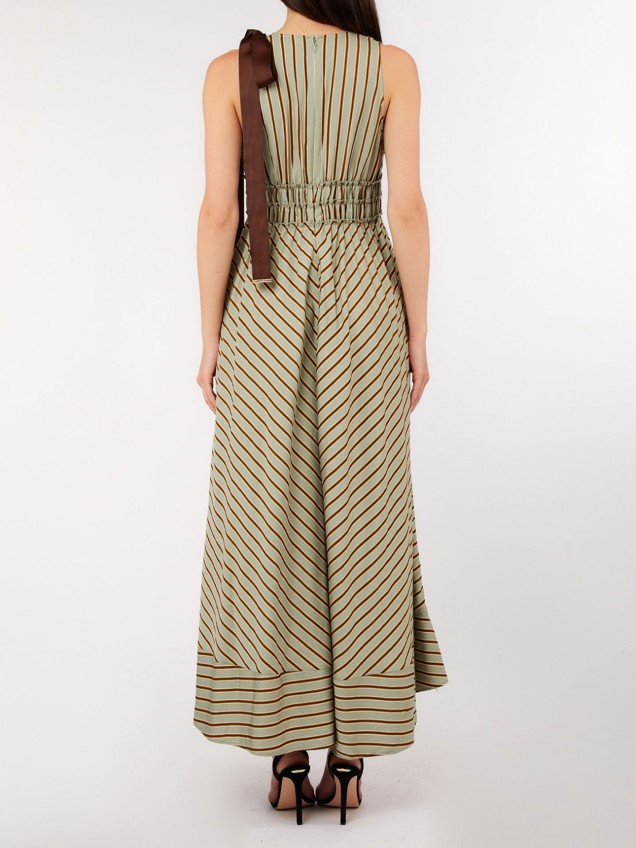 Vestido Comprido às Riscas