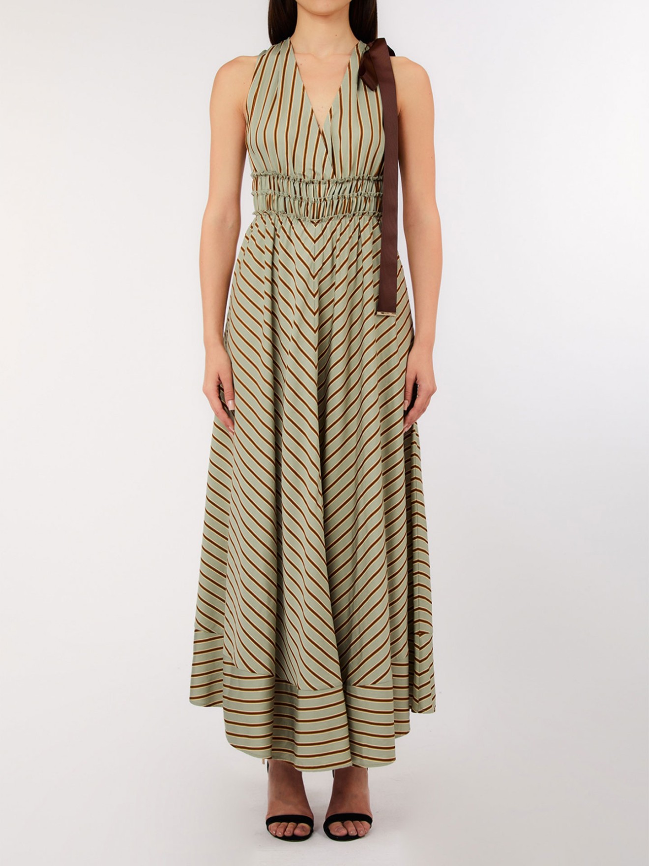 Vestido Comprido �s Riscas