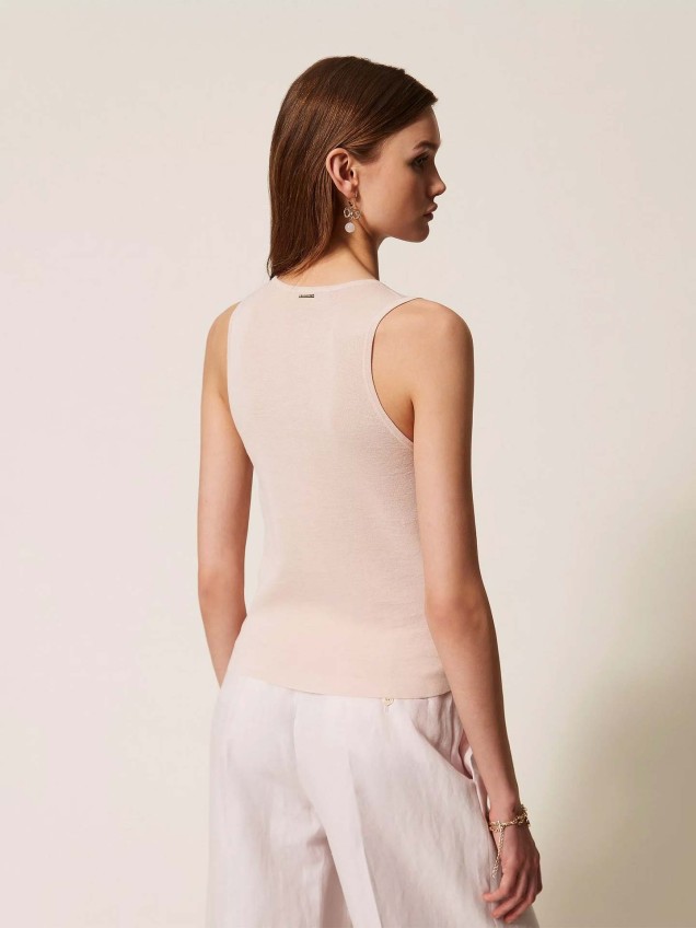 Top de Malha com Lantejoulas