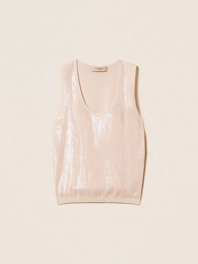 Top de Malha com Lantejoulas