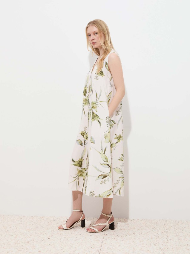 Vestido Midi com Padrão