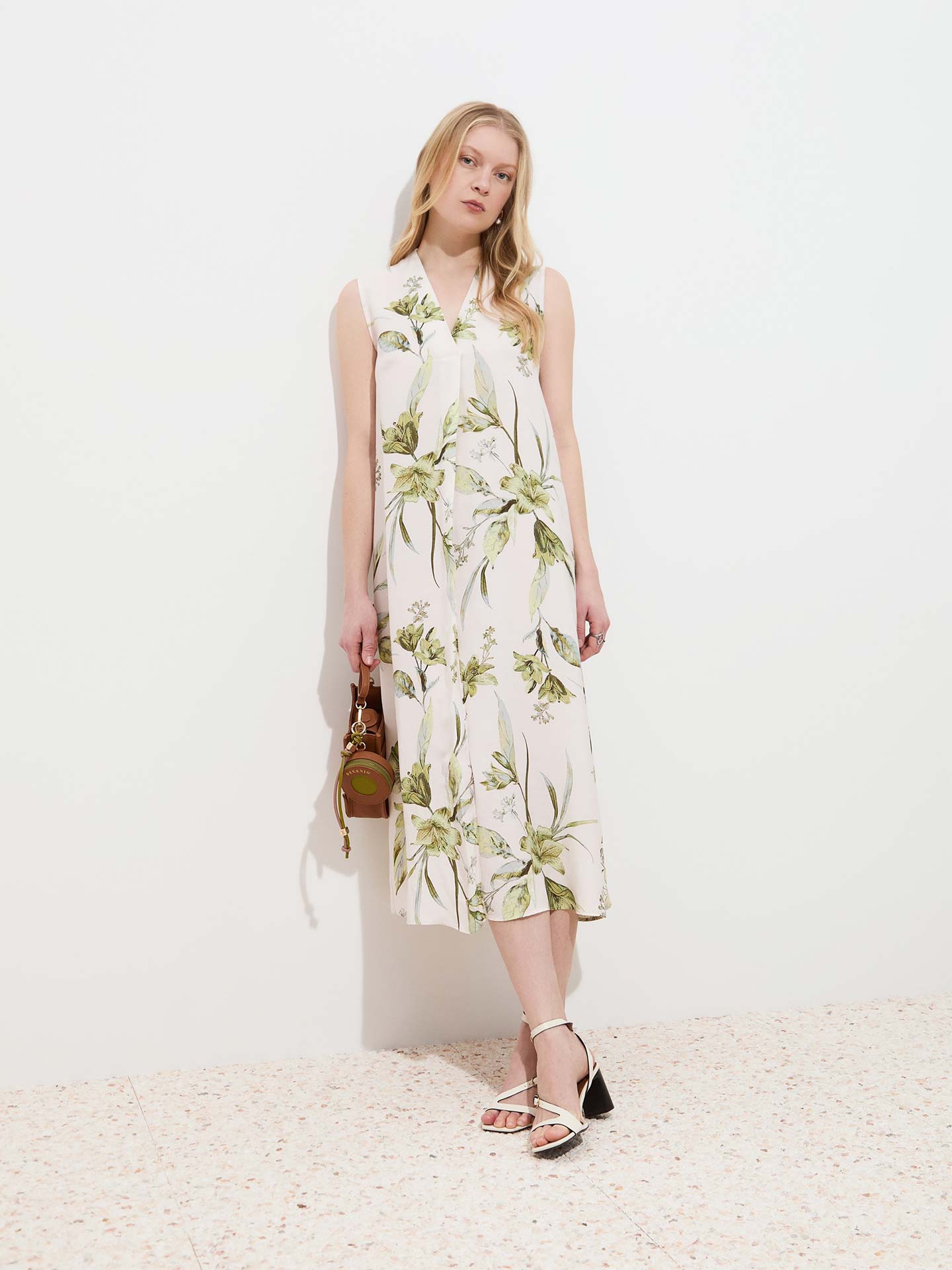 Vestido Midi com Padrão