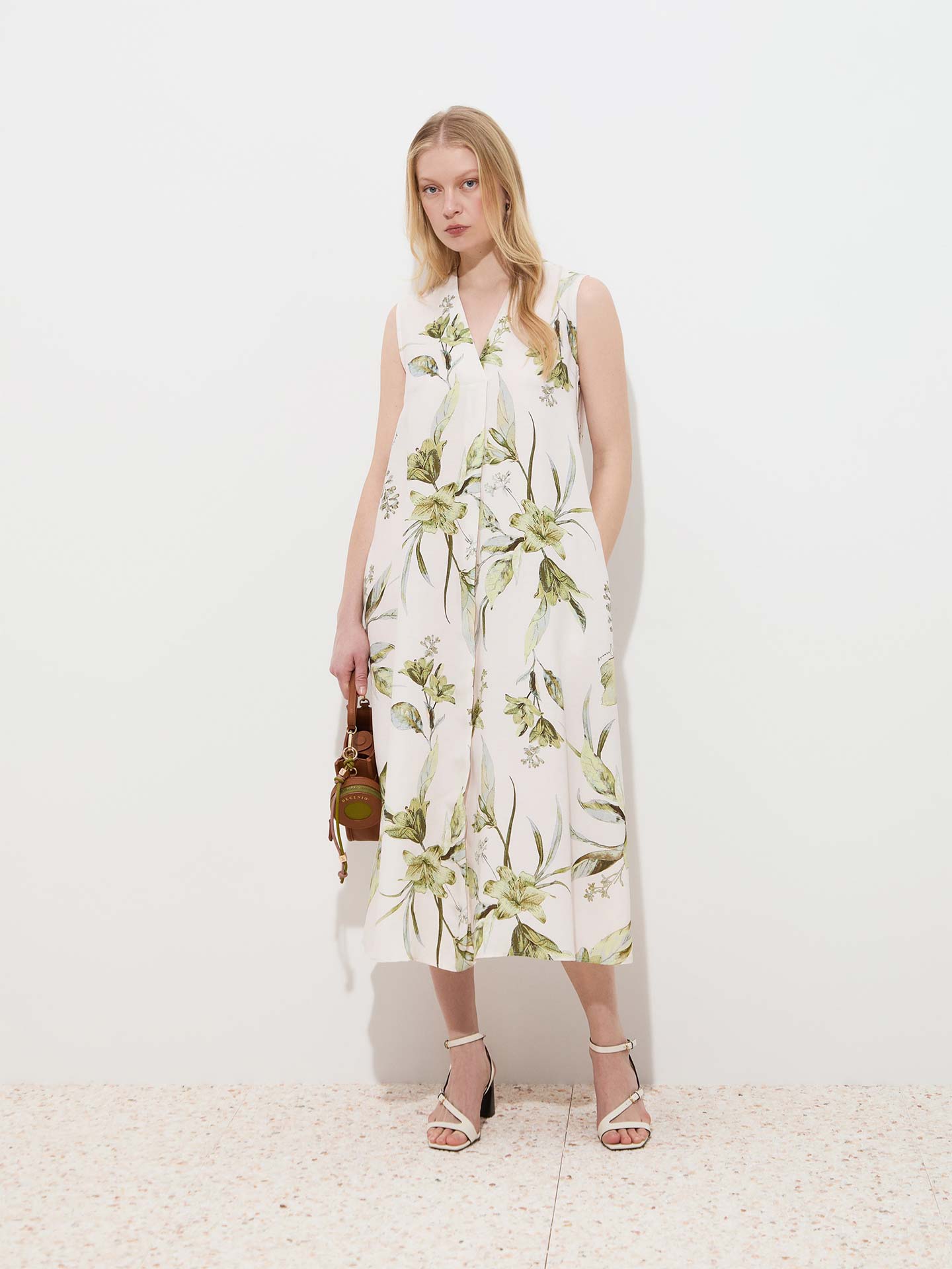 Vestido Midi com Padrão