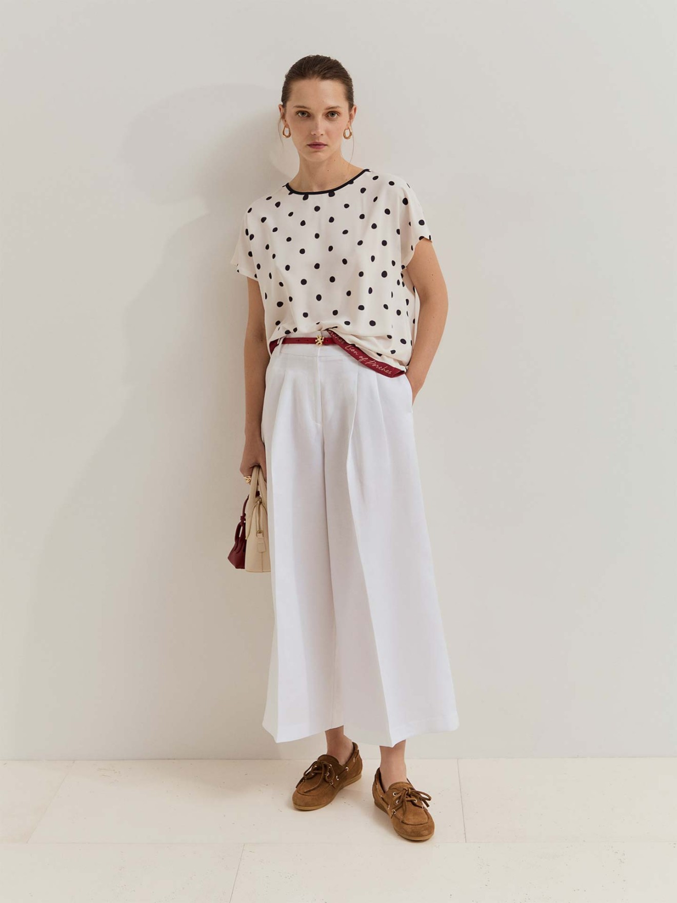 Camisola de Manga Curta com Padr�o
