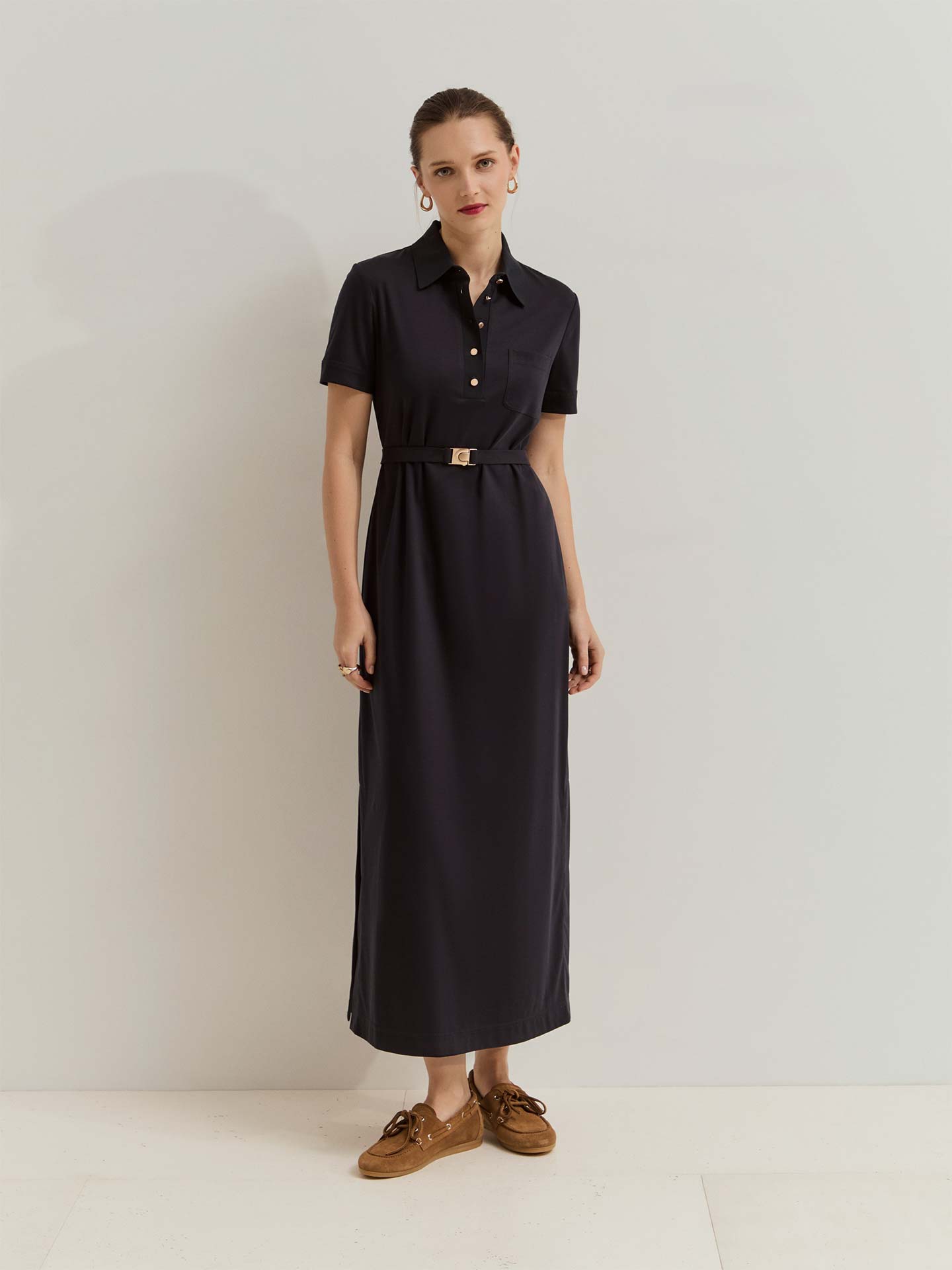 Vestido Comprido com Cinto