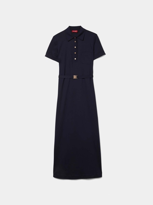 Vestido Comprido com Cinto